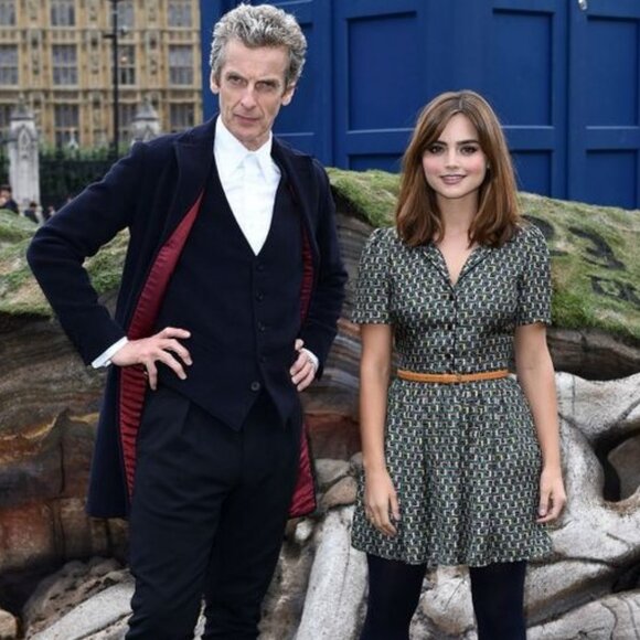 Topshop Silky Piped Tile Shirt Day Dress ASO Clara Oswald - Picture 9 of 9